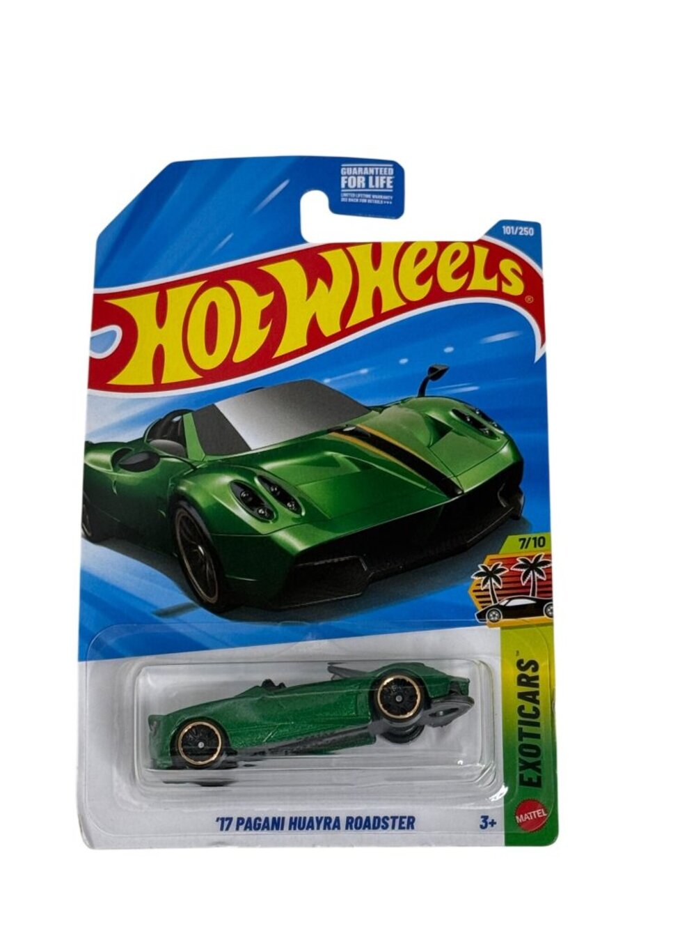 Hot Wheels 17 Pagani Huayra Roadster Green Exoticars Diecast Car